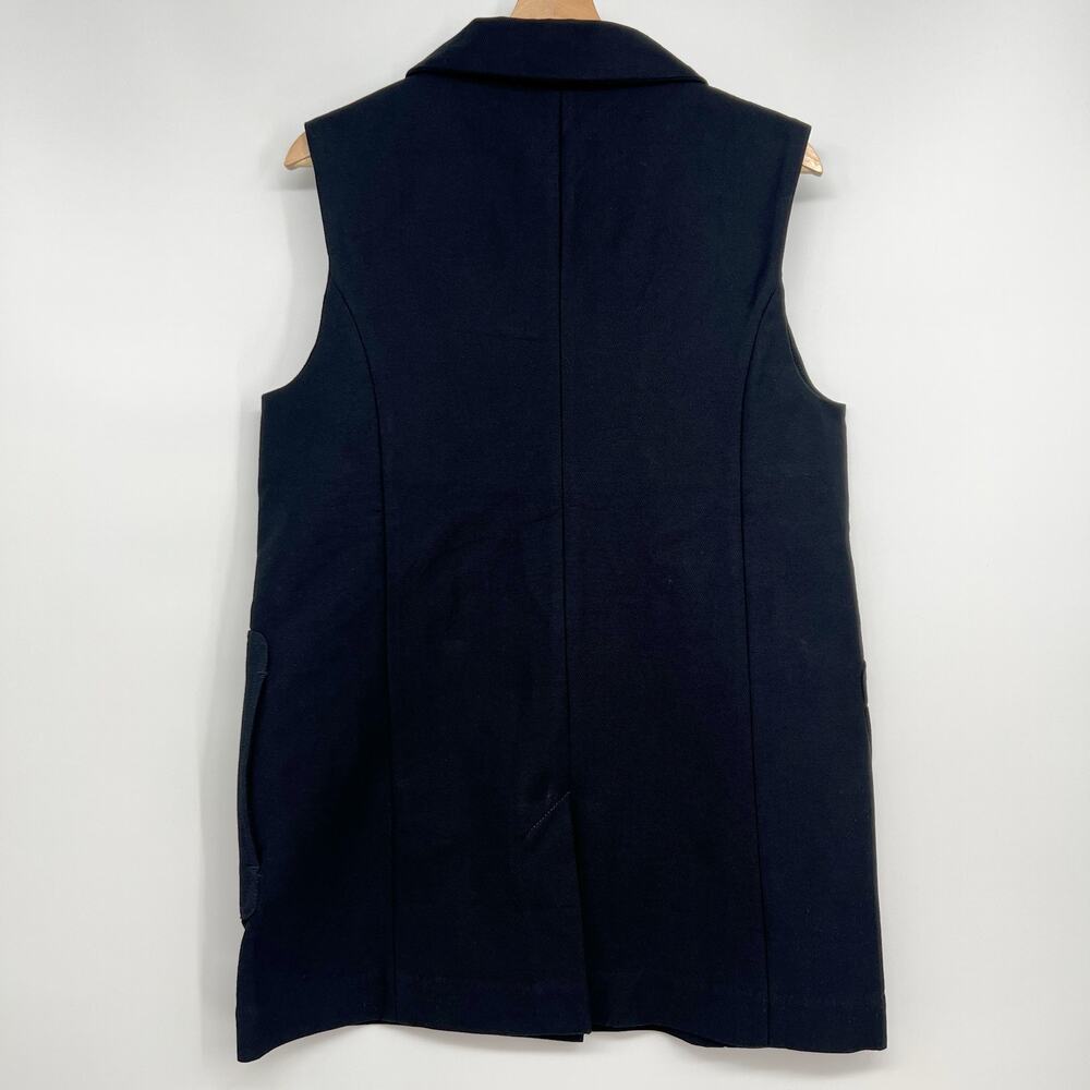 Maria Stanley Asche Waistcoat Vest Women S Black Double Breasted Organic Cotton - Picture 4 of 11